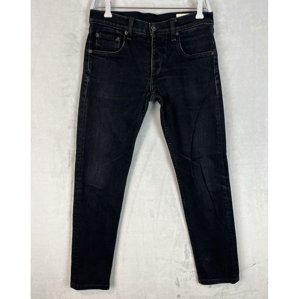 RAG & BONE Jean Men 30 Faded Black Fit 1 Extra Slim Stretch Button Fly Preppy